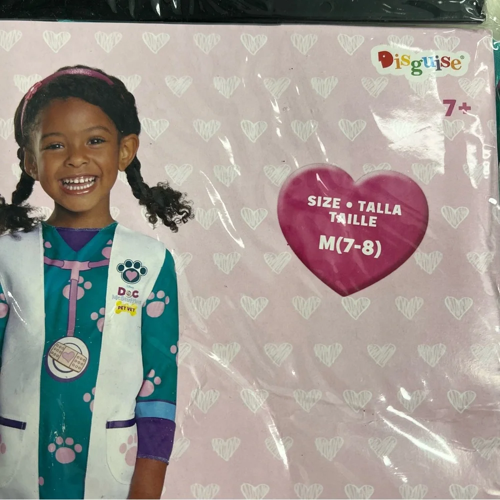 Disney Doc McStuffins Pet Vet costume NEW Halloween costume M 7-8 dress up